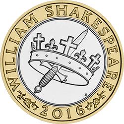 Shakespeare History two pound coin