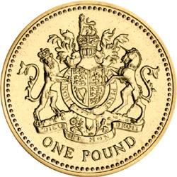 Royal Arms one pound coin