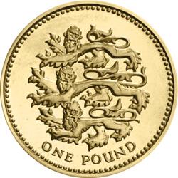 Three Lions one pound coin