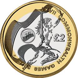 Wales Commonwealth Games two pound coin