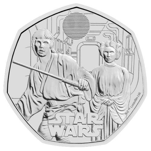 2023 Star Wars: Luke Skywalker & Princess Leia King Charles III 50p ...