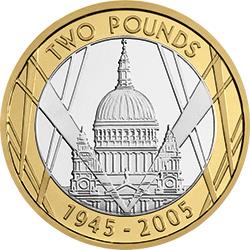 VE Day two pound coin