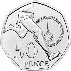4 Minute Mile 50p coin