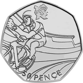 UK 2011 Olympics Cycling 50p