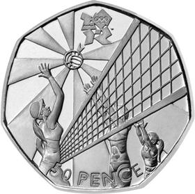 UK 2011 Olympics Volleyball 50p