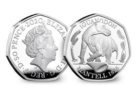UK 2020 Iguanodon Silver Proof 50p