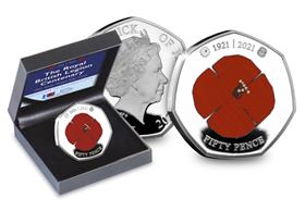 1921 - 2021 RBL Centenary Silver 50p