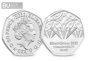 2022 UK Commonwealth Games CERTIFIED BU 50p