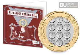 2022 UK Alexander Graham Bell £2 Display Card