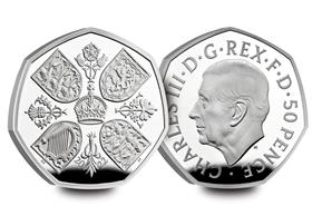 UK 2022 Her Majesty QEII Silver Proof 50p Coin