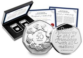 The 1973 and 2020 European Union 50p Pair
