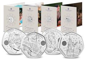 UK Harry Potter BU 50p 4-Coin Bundle