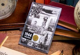 UK 1944 Threepence Collector's Frame