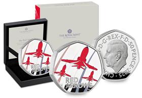 UK 2025 Red Arrows Silver Proof Colour Piedfort