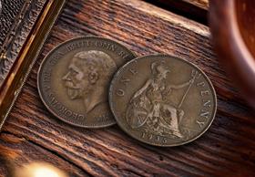 UK George V Penny