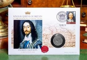 Charles I Stamp & Replica Coin First Day Cover