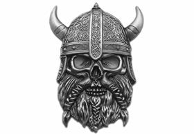 The Viking Skull 1oz Silver