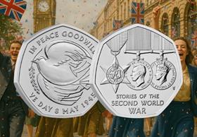 2025 UK Second World War BU 50p Pair