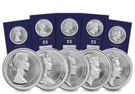 2026 UK Portraits of the Queen CBU £5 Set