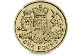 UK 2015 £1 Royal Coat of Arms