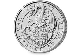 2018 Red Dragon of Wales BU £5 Coin