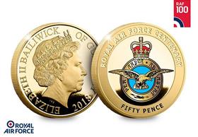 The Royal Air Force Gold-plated Coin