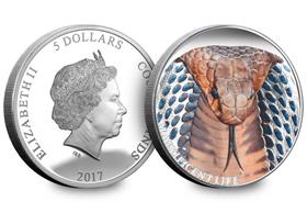 The Magnificent Life Cobra Snake 1oz Silver Coin