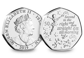 2019 Official Peter Pan BU 50p Coin