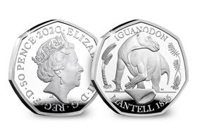 UK 2020 Iguanodon Silver Proof 50p