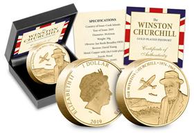The Winston Churchill Gold-plated Piedfort