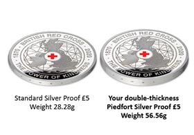 UK 2020 British Red Cross Silver Piedfort £5 Coin