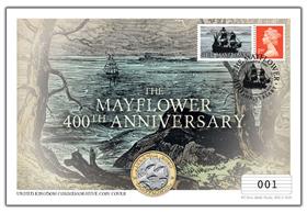 Mayflower 400th Anniversary UK £2 Coin Cover