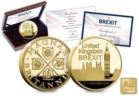 Brexit Gold-Plated Medal - End of Transition