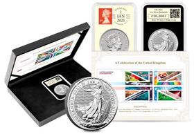 A Celebration of the United Kingdom Stamp and Silver DateStamp Present