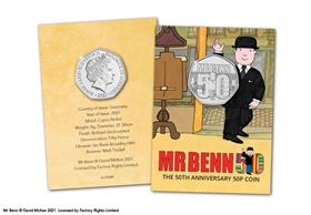 Mr Benn 50th Anniversary BU 50p Coin