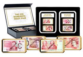 The £50 Banknote Ingot Pair