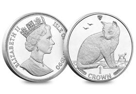 1990 Isle of Man New York Alley Cat Crown