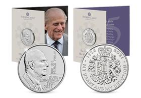 The Queen Elizabeth II & Prince Philip £5 BU C