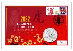 The 2022 Lunar Year of the Tiger UK Coin Cover