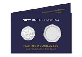 UK 2022 Platinum Jubilee 50p Collecting Pack