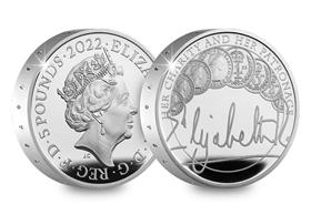 UK 2022 Queen's Reign: Charity Silver Proof Piedfort £5