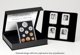 Queen Elizabeth II Memoriam Stamp & Coin Set