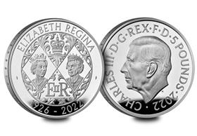 UK 2022 Her Majesty Queen Elizabeth II Silver Proof £5 Coin