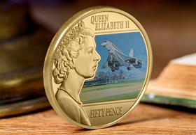 Queen Elizabeth II Concorde Gold-Plated Coin