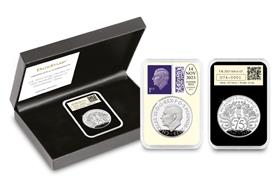 UK 2023 KCIII 75th Birthday Silver £5 DateStamp Issue