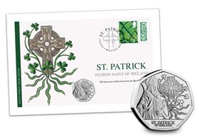 Patron Saint Patrick BU 50p Coin Cover