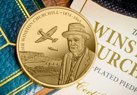The Winston Churchill Gold-plated Piedfort