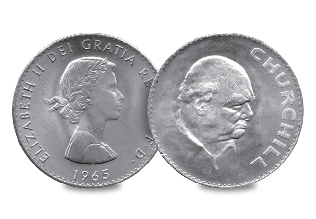 Churchill became the first non-Royal to be portrayed on a British coin following his death in 1965