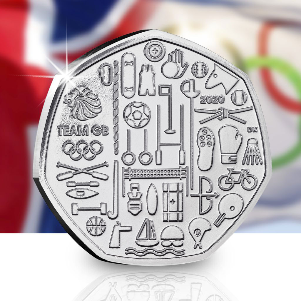 2020 Team GB Tokyo Olympics 50p Coin BUNC New from Royal Mint set 