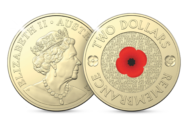 2022 Royal Australian Mint Remembrance $2 obverse/reverse
